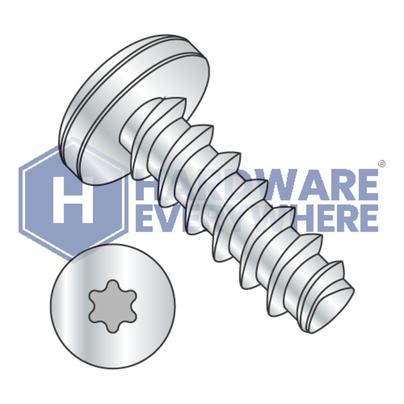 2-28 X 3/8 Thread Forming Screws / Torx / Pan Head / Steel / Zinc / Plastite (Blunt Tip) Alternate 48-2