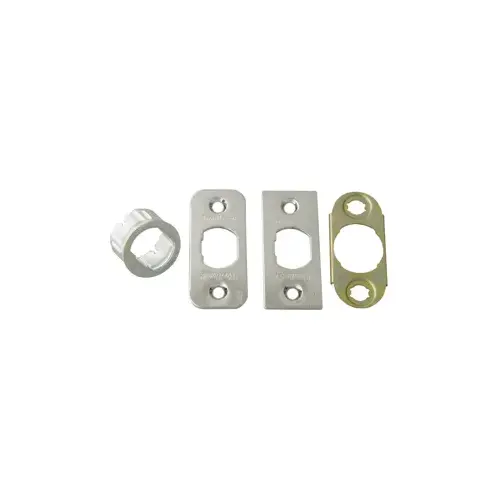 Kwikset 81845 26D Springlatch Faceplate & Drive-In Collar Kit, Satin Chrome US26D/626