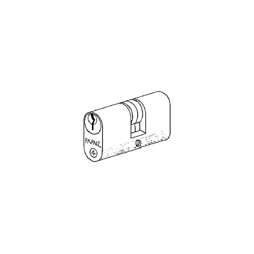 Papaiz C400/55KA5 Double Keyed Replacement Oval Cylinder, 5 Pin, 5 Keyed Alike, PO Polished Brass