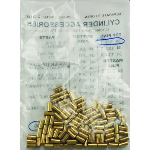 Schlage 34-101-XCP100 Top Pin, #1, Nickel Silver for Full Size Cylinders - pack of 100