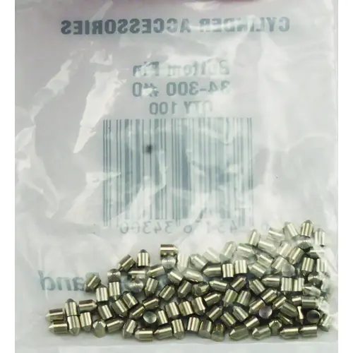 Schlage 34-300-XCP100 Bottom Pin, #0, Nickel Silver for Full Size Cylinders - pack of 100