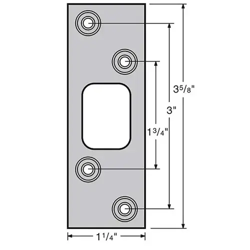 Kwikset 83222-26D Deadbolt Strike Satin Chrome