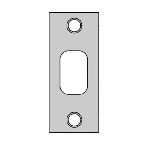 Kwikset 85278-3 1-1/8" x 2-3/4" Square Corner Deadbolt Strike Bright Brass Finish