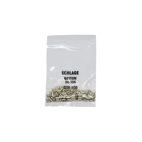 LAB SECURITY SCH34-306 KIT - #6 Schlage Bottom Pin .255, Polybag 100 Pins