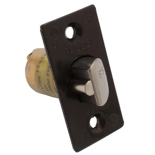 DORMA 8Q00189 613 1-1/8" x 2-1/4" Wide Square Corner Faceplate 2-3/8" UL Deadlatch for QCL series - Oil-Rubbed Bronze