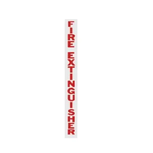 JL Industries DCVRFE Vertical Die Cut Lettering - Red - Fire Extinguisher
