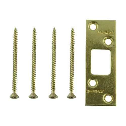 Kwikset 83222-5 Deadbolt Strike, Satin Brass Blackened