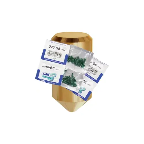 LAB SECURITY 5025T-SP .025 Top Pin, Color-Coded, Brass Alloy, .115 Diameter, Crown .005 Universal, Smart Pack 150 Pins