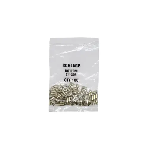 LAB SECURITY SCH34-308 KIT - #8 Schlage Bottom Pin .285, Polybag 100 Pins