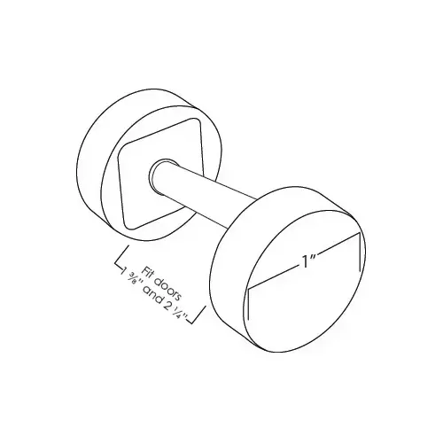 Stone Harbor Hardware 50202-15 Handleset Bottom Hole Cover Kit - Round - Satin Nickel