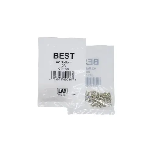 LAB SECURITY BEST-0A-P1-NS Best A2 Original SFIC 0A Bottom Pin, Nickel Silver, Poly Bagged