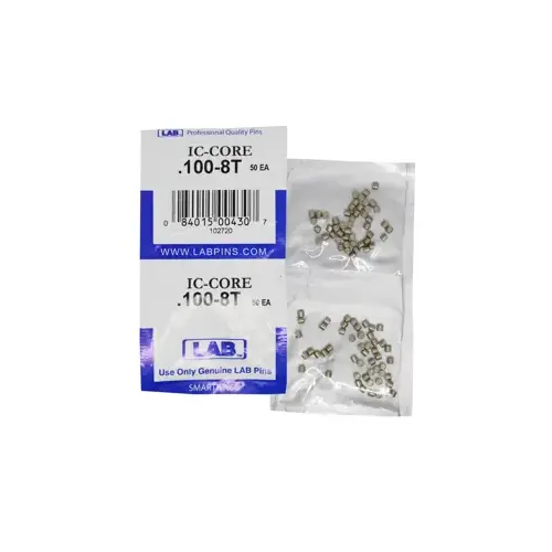 LAB SECURITY BEST T8 8T Universal SFIC Top Pins, Size .100, Diameter .108, Color-Coded Brass, (A2 Systems), Smart Pac 100 Pins