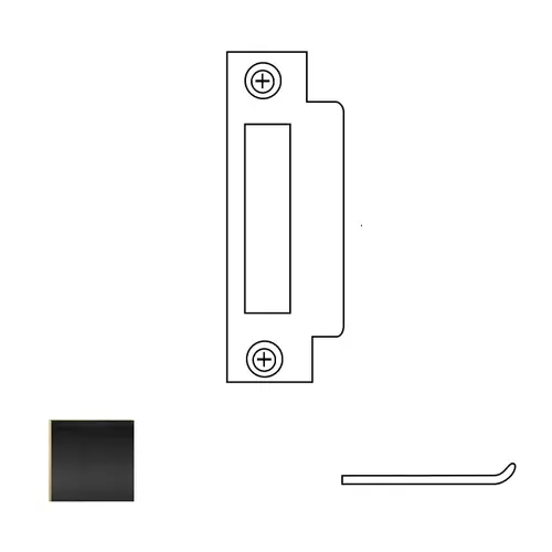 Yale Commercial 2815-722 Mortise C-Lip Strike, Black Satin Bronze