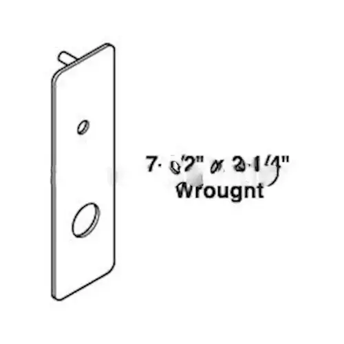 Corbin Russwin 544F94 612 ML2000 Outside M Escutcheon-Wrought, Satin Bronze