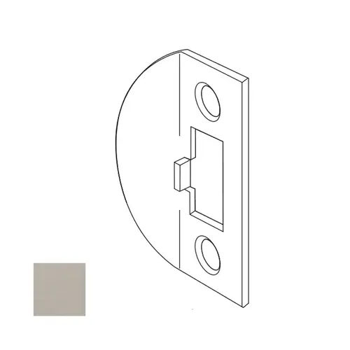 DORMA 5202-118-630 Full Lip Strike-1/4" Radius Corner, Satin Stainless Steel
