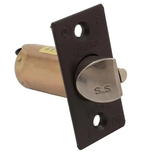 DORMA 8Q00187 613 1-1/8" x 2-1/4" Wide Square Corner Faceplate 2-3/4" UL Deadlatch for QCL series - Oil-Rubbed Bronze