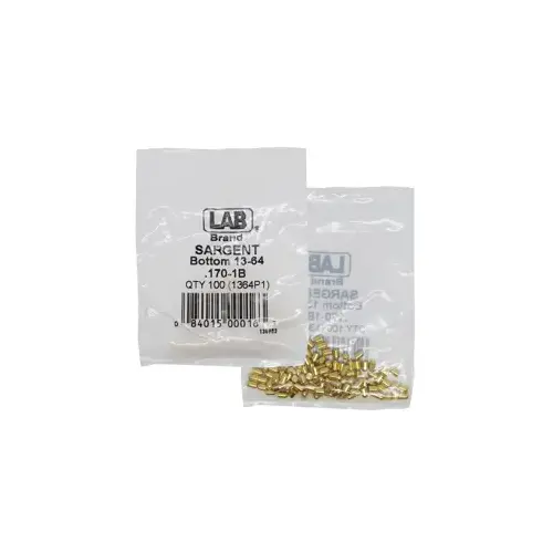 LAB SECURITY SAR13-0064 Sargent #1 Bottom Pin, Size .170, Polybag 100 Pins