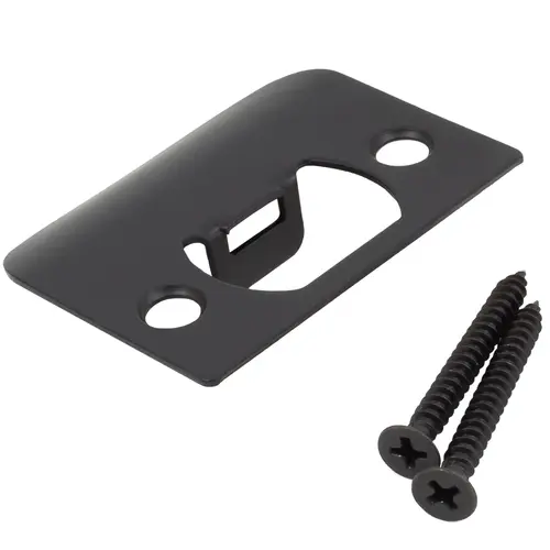 Stone Harbor Hardware 9502-19 2-1/4" Full Lip Square Corner Strike - Matte Black