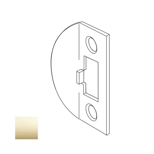DORMA 5201-118-605 Full Lip Strike-Square Corner, Bright Polished Brass