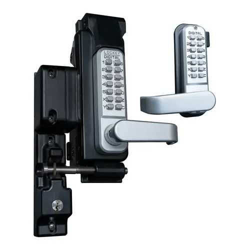 Lockey GL2SUMODC-SCMG SUMO GL2 Surface Mount Gate Lock Double Combination Satin Chrome Marine Grade