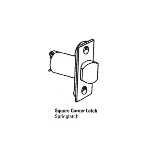 Schlage Commercial 14-010 605 Spring Latch, D Series, 3-3/4" Backset, 1-1/8" x 2-1/4" Face, Square Corner, Bright Brass