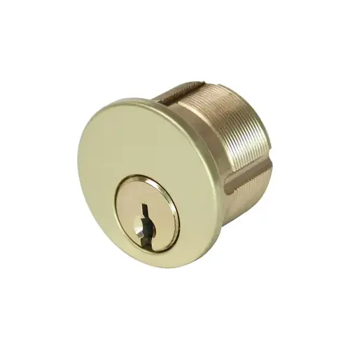 GMS M118SA3-ATA2 Mortise Cylinder 1-1/8" 6-Pin Sala Adams Rite/Yale Cam Polished Brass