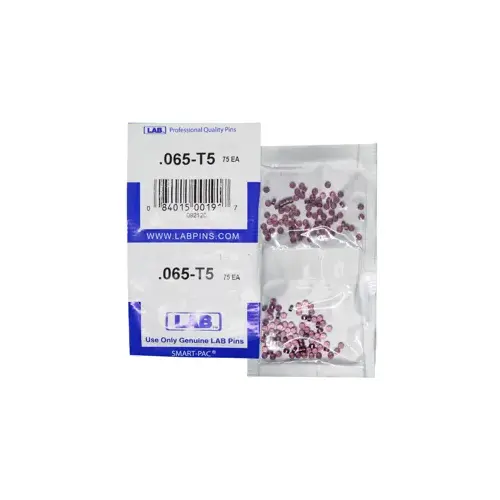 LAB SECURITY 5065T-SP .065 Top Pin, Color-Coded, Brass Alloy, .115 Diameter, Crown .005 Universal, Smart Pack 150 Pins