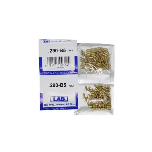 LAB SECURITY 5290B-SP .290 Bottom Pin, Color-Coded, Brass Alloy, .115 Diameter, Crown .005 Universal, Smart Pack 150 Pins