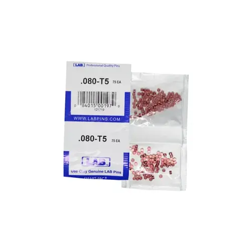 LAB SECURITY 5080T-SP .080 Top Pin, Color-Coded, Brass Alloy, .115 Diameter, Crown .005 Universal, Smart Pack 150 Pins