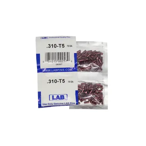 LAB SECURITY 5310T-SP .310 Top Pin, Color-Coded, Brass Alloy, .115 Diameter, Crown .005 Universal, Smart Pack 150 Pins