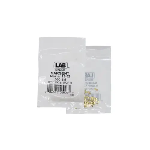 LAB SECURITY SAR13-0052 Sargent #3 Master Pin, Size .060, Polybag 100 Pins