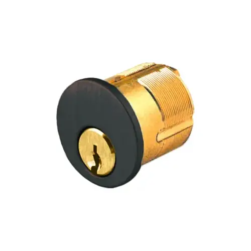 Sargent 42LA10BE Mortise Cylinder 1-1/4" 6-Pin, Cam, 97 Collar with Compression Spring, LA Keyway, 1-Bitted, 2 Nickel Silver Keys, Dark Bronze 613E/10BE