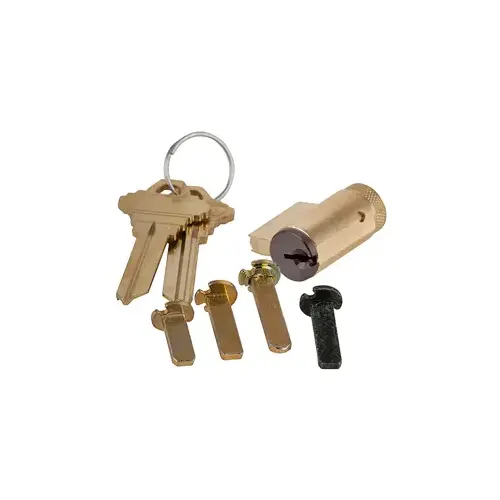 Schlage Lock 40-100 C 643E Key-in-Lever C Keyway Cylinder, 0-Bit, Multiple Tailpieces, Aged Bronze/Brown 643e/613