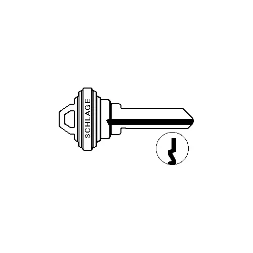 Schlage Commercial 35-101 C Blank Key For Type-C Keyways, Gold