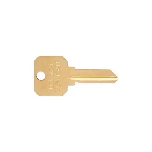 Ilco Unican Corporation DND-SC1-XCP10 SC1 DND 5-PIN KEY BLANK BR 5-PIN NEUTER BOW KEY BLANK INCISED DO NOT DUPLICATE SCHLAGE C KEYWAY BRASS - pack of 10