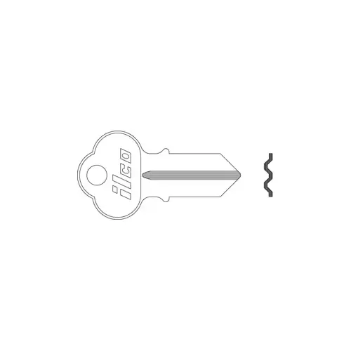 Kaba Ilco 1041N Chicago K2W Blank Utility Key Silver