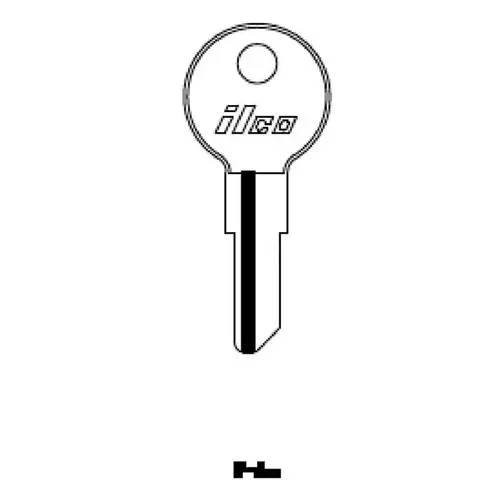 Kaba Ilco 1043J-XCP10 Illinois IL11 Utility Blank Key Silver - pack of 10