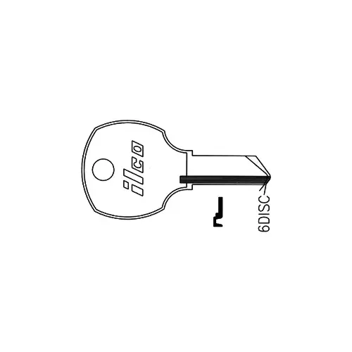 Kaba Ilco 1069M-XCP10 National Cabinet D8788 Blank Utility Key Silver - pack of 10