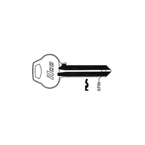 Kaba Ilco A1011-L34 Corbin Russwin L34-6PIN-10 Nickel Silver Blank Key Gold