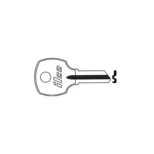 Kaba Ilco N1069B-XCP10 National Cabinet D8786 Blank Utility Key Silver - pack of 10