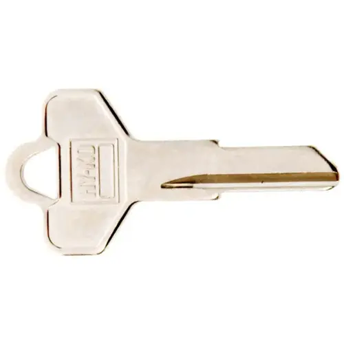 Hy-Ko 11010DE2 Key Blank, Brass, Nickel, For: Dexter Cabinet, House Locks and Padlocks