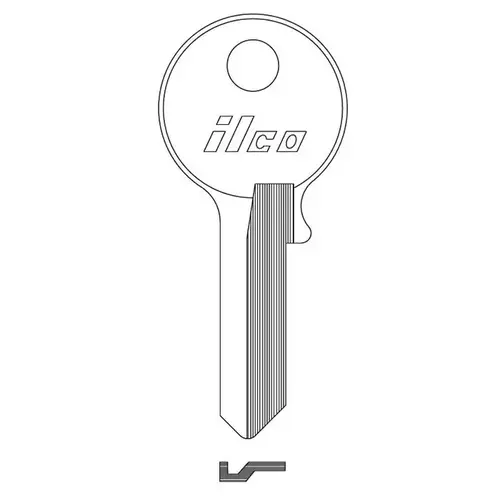 Kaba Ilco VR91AR Viro VR7 Blank Utility Key Silver