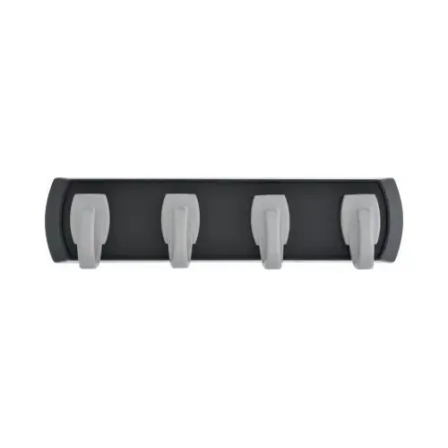 HILLMAN FASTENERS 515306-XCP4 Small Key Rail, Black & Silver - pack of 4