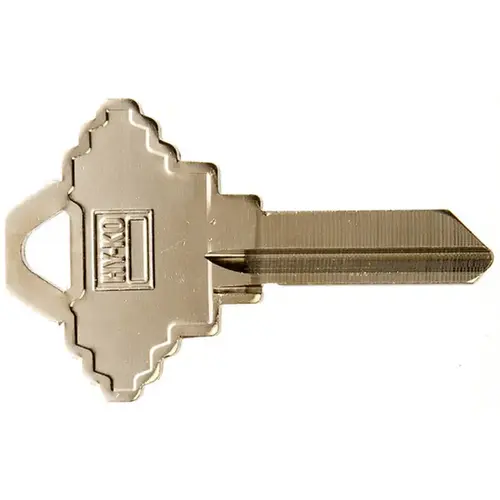 Hy-Ko 11005SC1XL Key Blank with XL Head, Brass, Nickel, For: Schlage Cabinet, House Locks and Padlocks