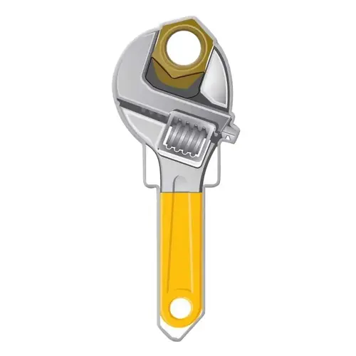 LUCKY LINE B123S Key Shapes Series Key Blank, Brass, Enamel, For: Schlage Locks