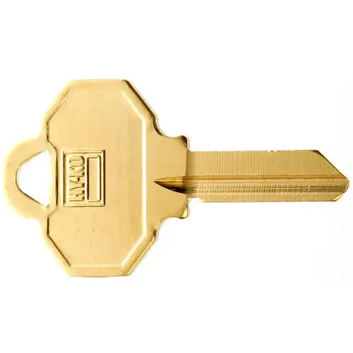 Hy-Ko 11010BW5 Key Blank, Brass, Nickel, For: Baldwin Cabinet, House Locks and Padlocks