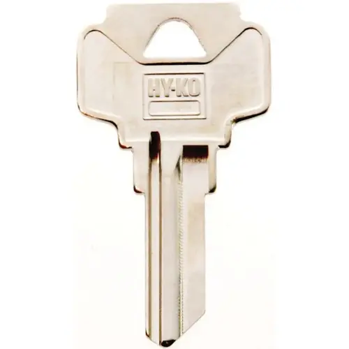 Hy-Ko 11010DE1-XCP10 Key Blank, Brass, Nickel, For: Dexter Cabinet, House Locks and Padlocks - pack of 10