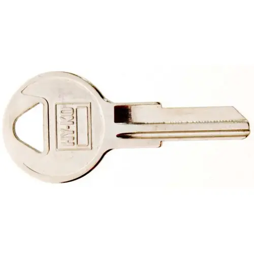 Hy-Ko 11010IN8-XCP10 Key Blank, Brass, Nickel, For: ILCO Cabinet, House Locks and Padlocks - pack of 10