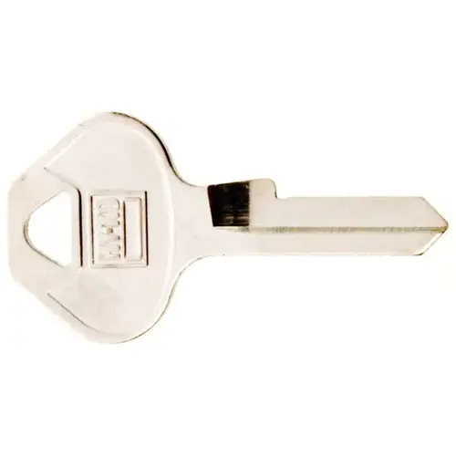 Hy-Ko 11010M19 Key Blank, Brass, Nickel, For: Master Locks and Padlocks
