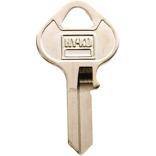 Hy-Ko 11010MH1 Key Blank, Brass, Nickel, For: Master Cabinet, House Locks and Padlocks